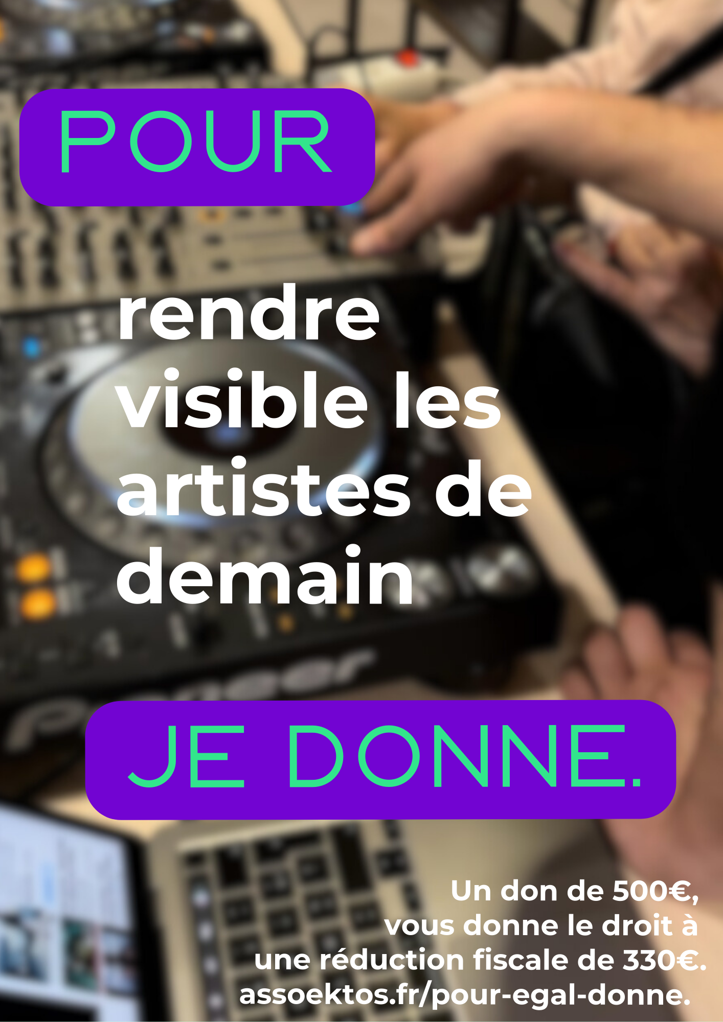 Pour rendre visible les artistes de demain, je donne